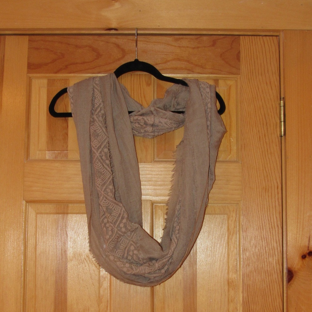 BP tan lace infinity scarf